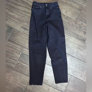 H&M High-Rise Black Slim Tapered Jeans